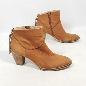 Steven by Steve Madden Wesleyy Ankle Boots Women's Sz 10 Brown Leather Cuoio